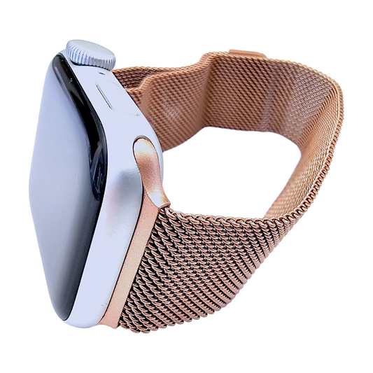Milanese stainless steel bracelet for Apple Watch Strap Band Rose Gold