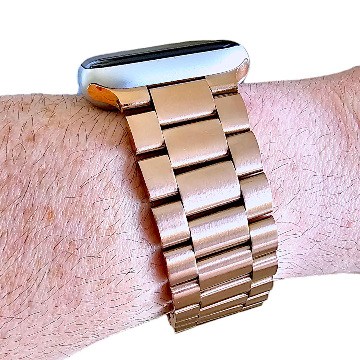 Rose Gold Classic Oyster bracelet for Apple Watch Strap Band