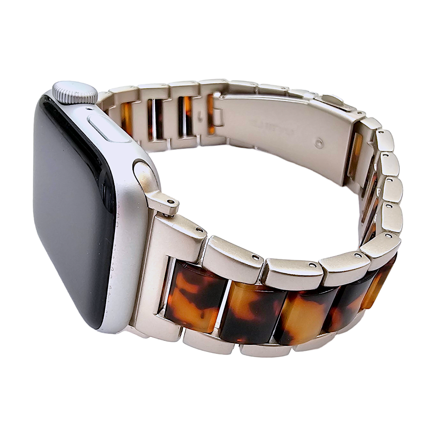 Hybrid Starlight Orange Black Resin bracelet for Apple Watch Strap Band