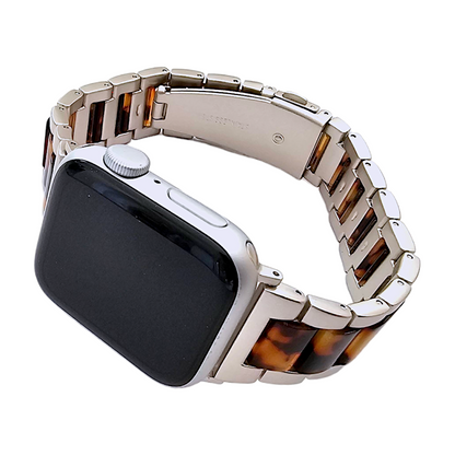 Hybrid Starlight Orange Black Resin bracelet for Apple Watch Strap Band