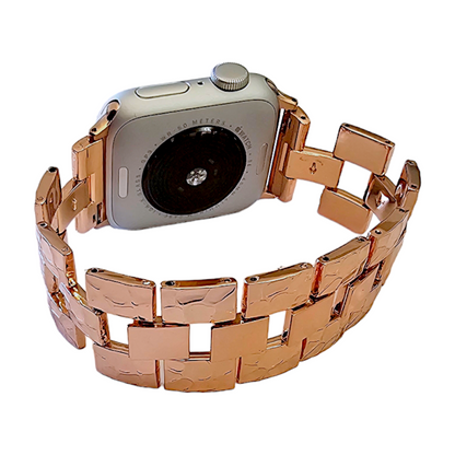 Rose Gold Crushed metal bracelet for Apple Watch Strap Band
