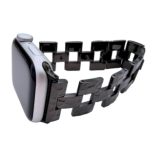 Black Crushed metal bracelet for Apple Watch Strap Band