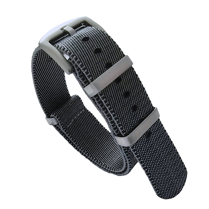 Premium 1.8mm Thick NATO Watch Strap Band 18mm 20mm 22mm Grey