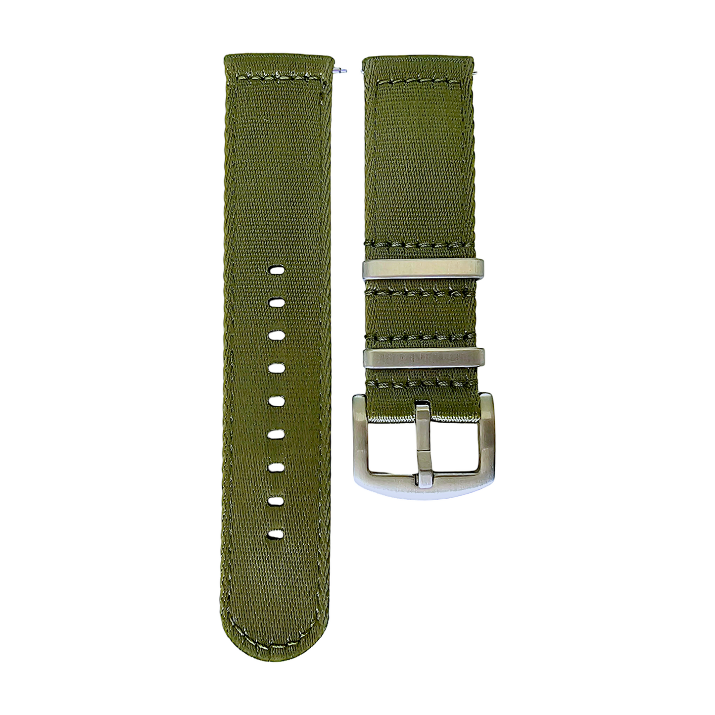 Two Piece Nylon NATO Canvas Watch Strap Band Army Military Bond 20mm 22mm Mens