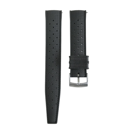 FKM Rubber Tropical Divers High Quality Watch Strap Band 18mm 20mm 22mm Black