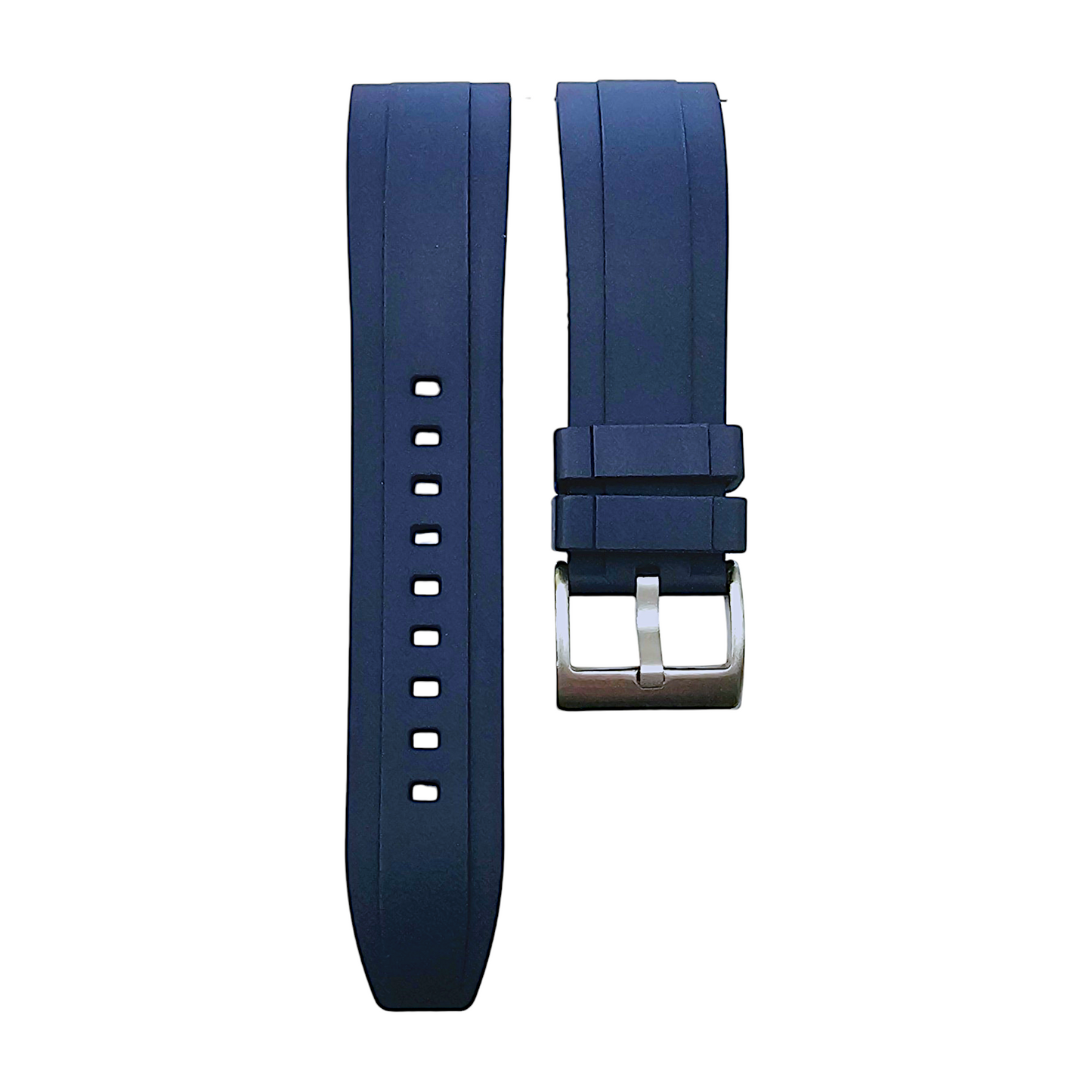 FKM Rubber Divers Watch Strap Band 20mm 22mm 24mm Blue