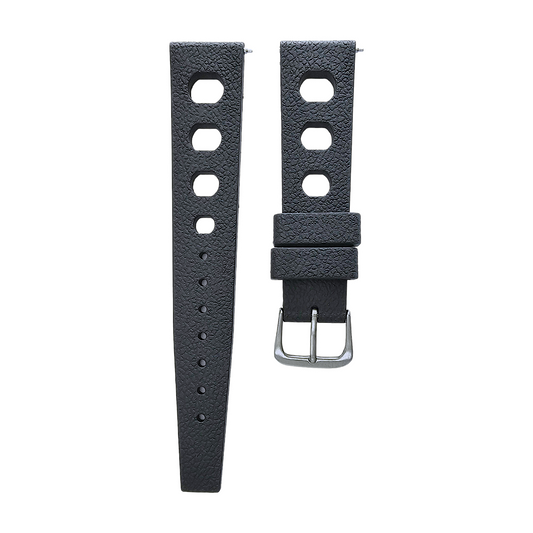 Premium FKM Rubber Hole Punched Tropical Retro Divers Watch Strap Band 20mm