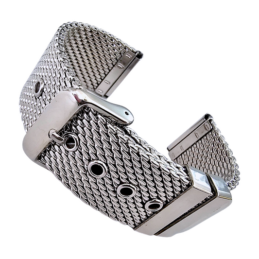 Premium 2.5mm Thick Shark Mesh Two Piece Milanese Heavy Duty Stainless Steel Watch Strap 18mm 20mm 22mm