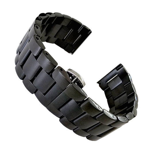 Prestige 316L Srainless Steel Solid Watch Bracelet 18mm 20mm 22mm 24mm PVD Black