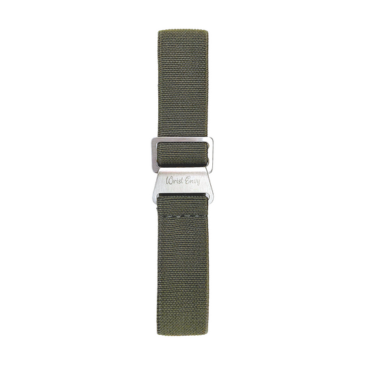Elastic Nylon French Marine Nationale Watch Strap Band Military 20mm 22mm Army Green