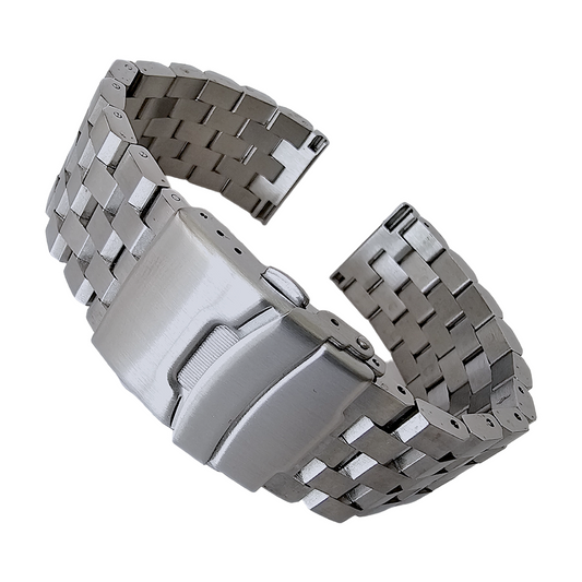 Black PVD Stainless Steel Watch Strap Bracelet 20mm 22mm