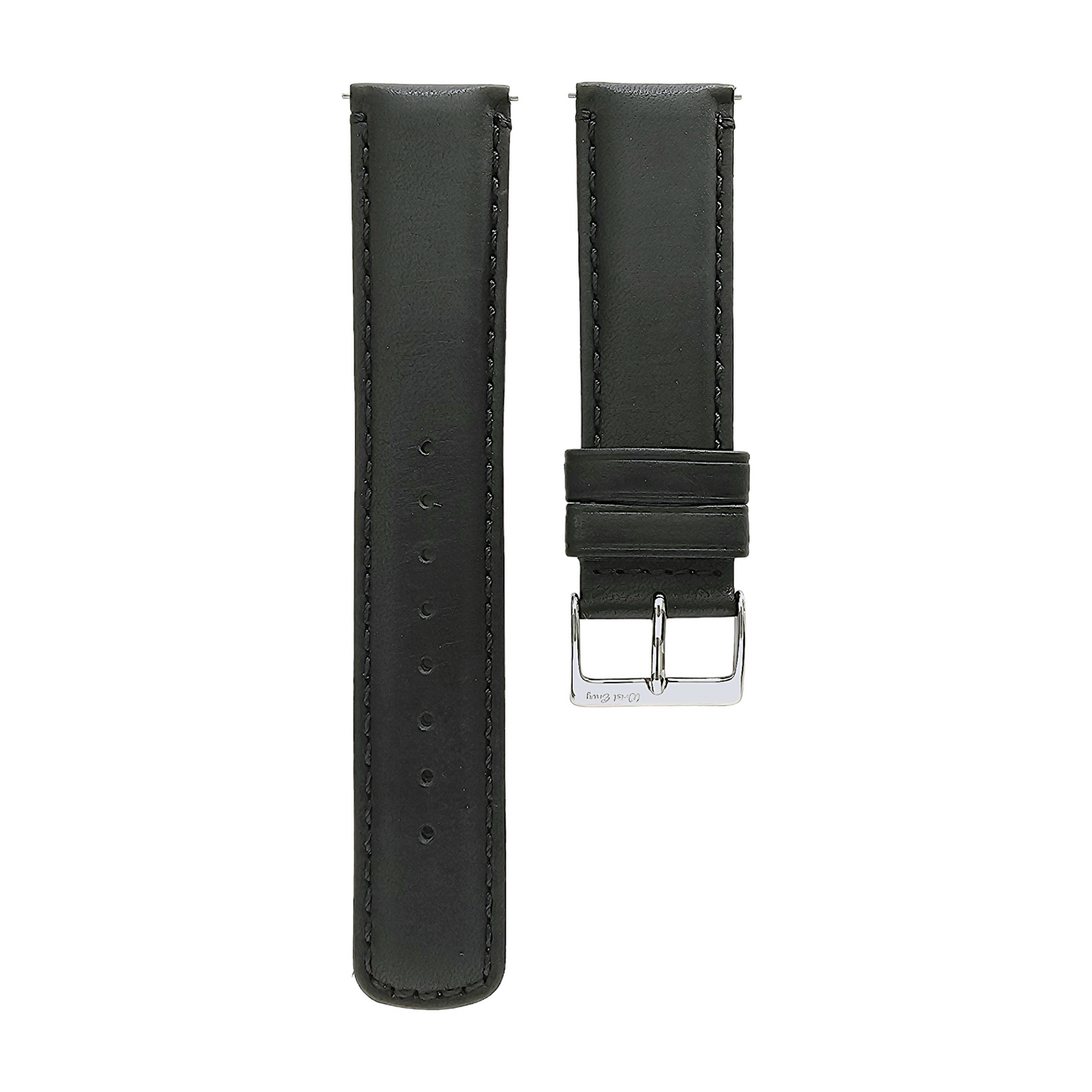 Horween Dublin Leather Watch Strap 20mm 22mm Black