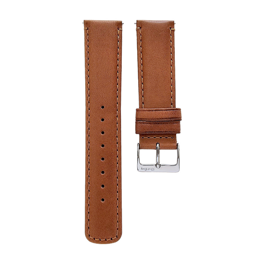 Horween Dublin Leather Watch Strap 20mm 22mm Caramel Brown