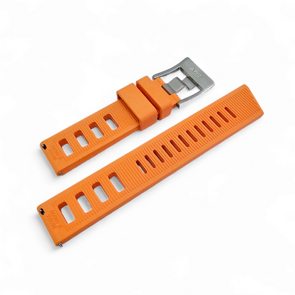 FKM Rubber Divers High Quality Thick Watch Strap Band 20mm 22mm Orange