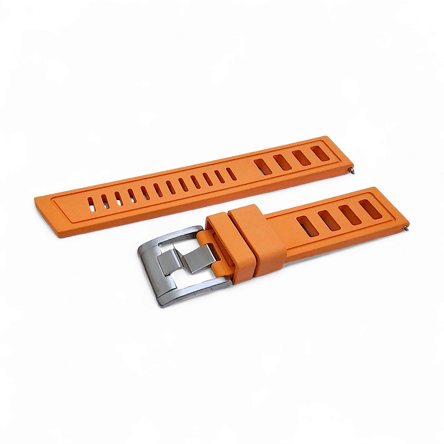 FKM Rubber Divers High Quality Thick Watch Strap Band 20mm 22mm Orange