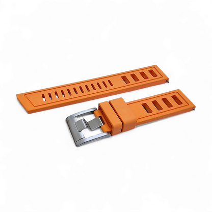 FKM Rubber Divers High Quality Thick Watch Strap Band 20mm 22mm Orange