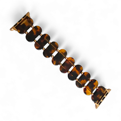 Resin Stretch Bracelet for Apple Watch Tortoise Shell