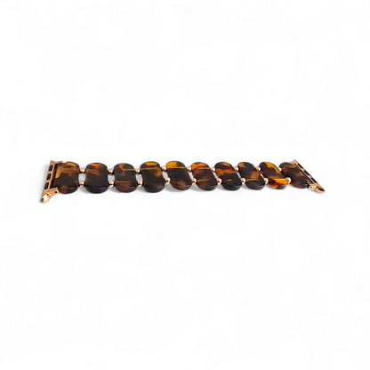 Resin Stretch Bracelet for Apple Watch Tortoise Shell