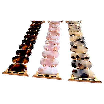 Resin Stretch Bracelet for Apple Watch Tortoise Shell