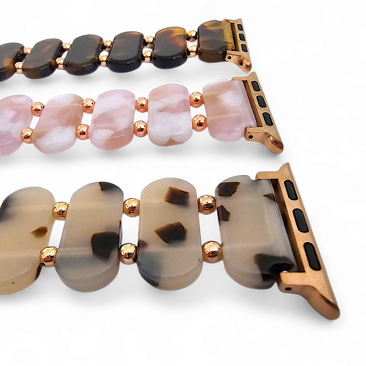 Resin Stretch Bracelet for Apple Watch Tortoise Shell