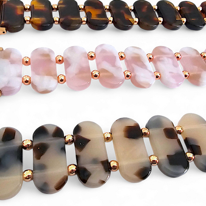 Resin Stretch Bracelet for Apple Watch Tortoise Shell