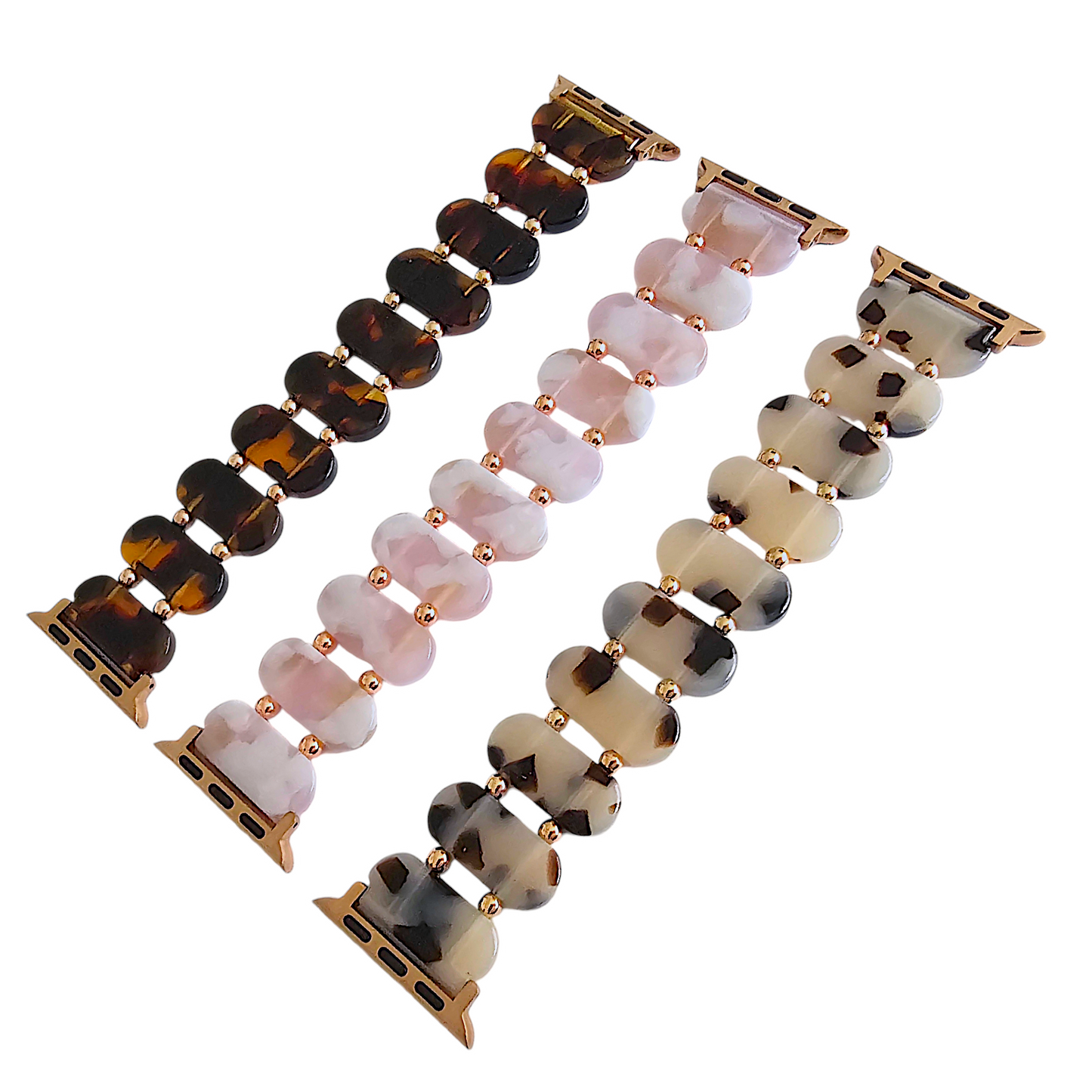 Resin Stretch Bracelet for Apple Watch Tortoise Shell