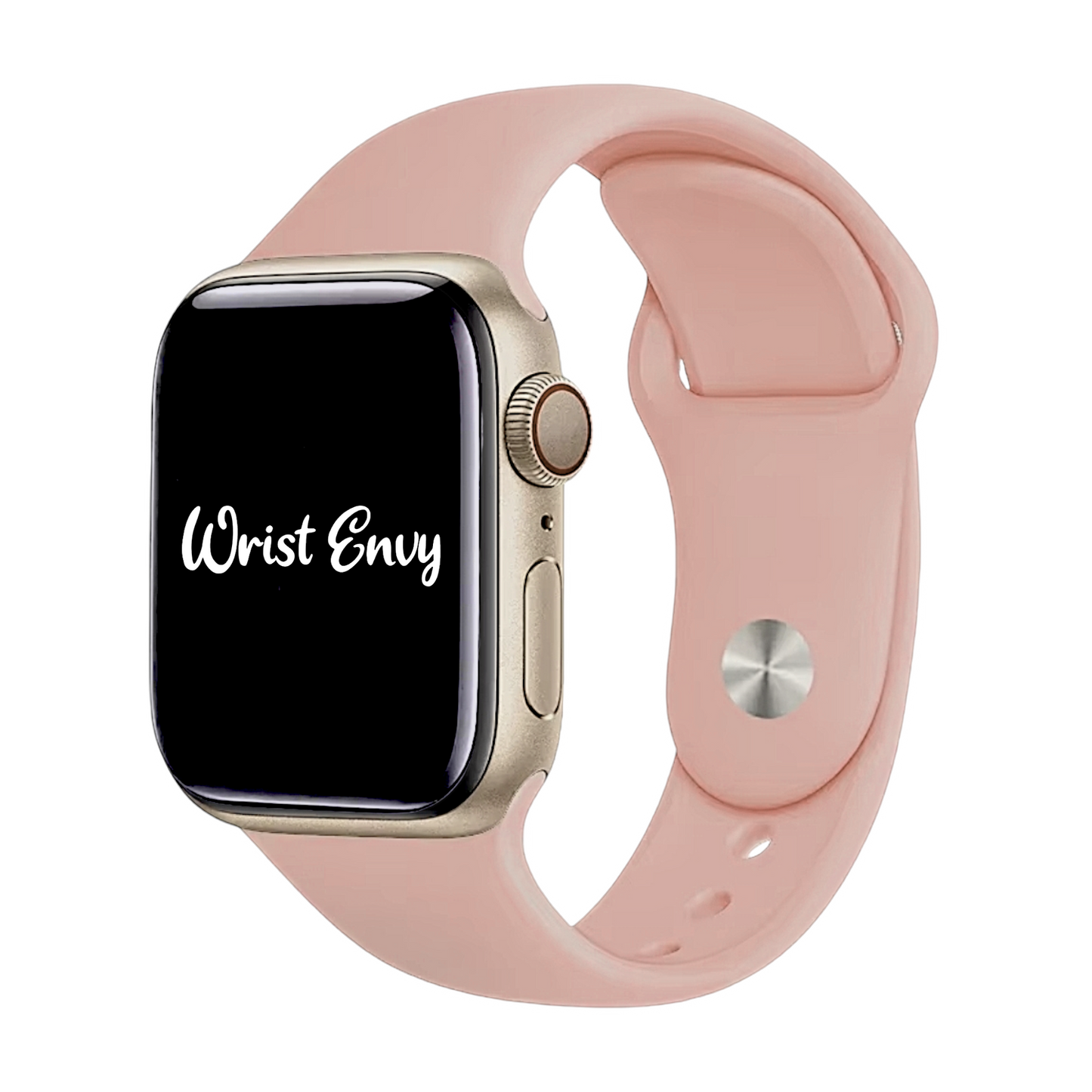 Soft Silicone Watch Strap For Apple Smart Watch Dusty Pink