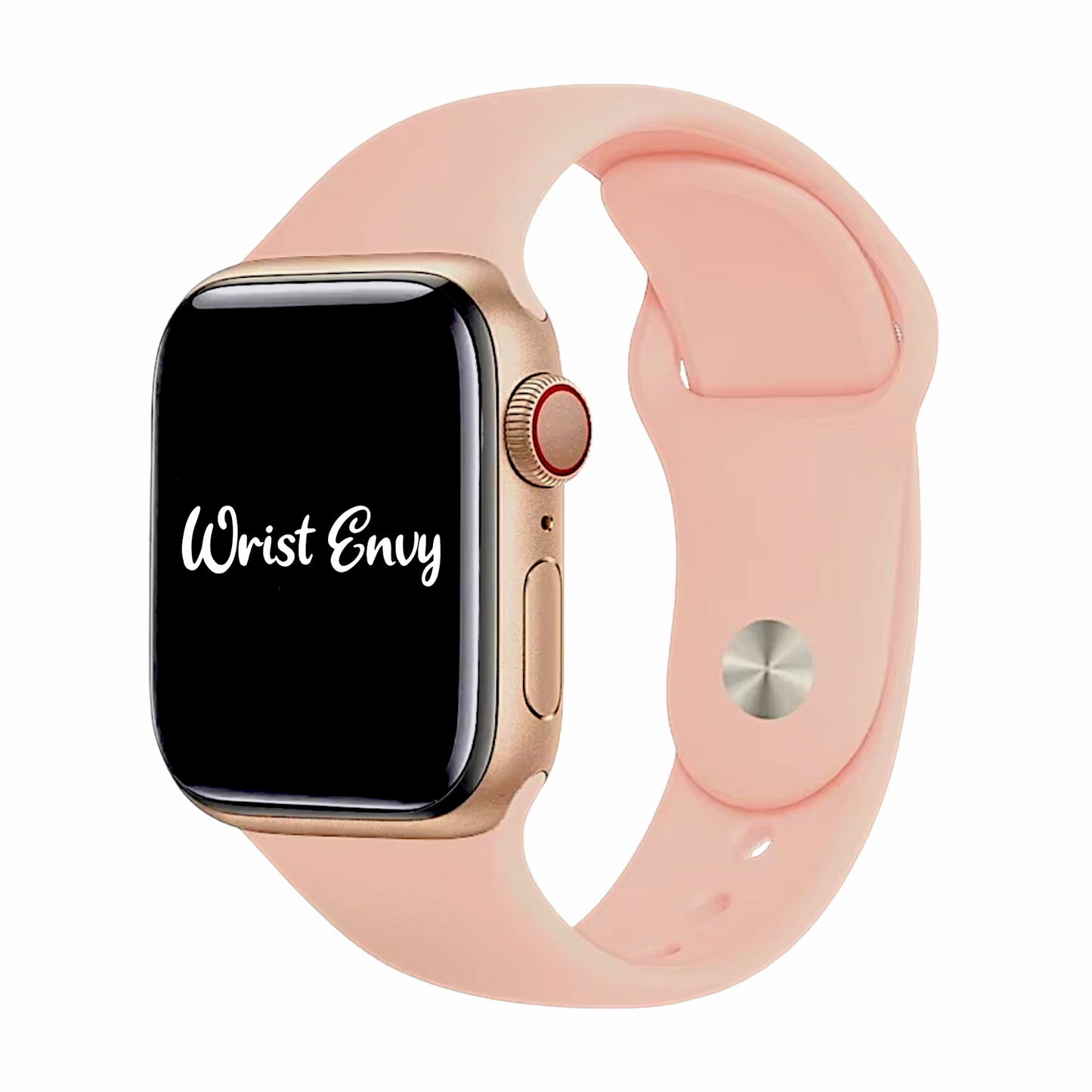 Soft Silicone Watch Strap For Apple Smart Watch Pink Rose