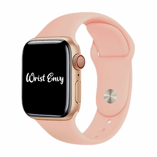 Soft Silicone Watch Strap For Apple Smart Watch Pink Rose