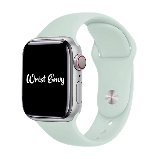 Soft Silicone Watch Strap For Apple Smart Watch Light Mint