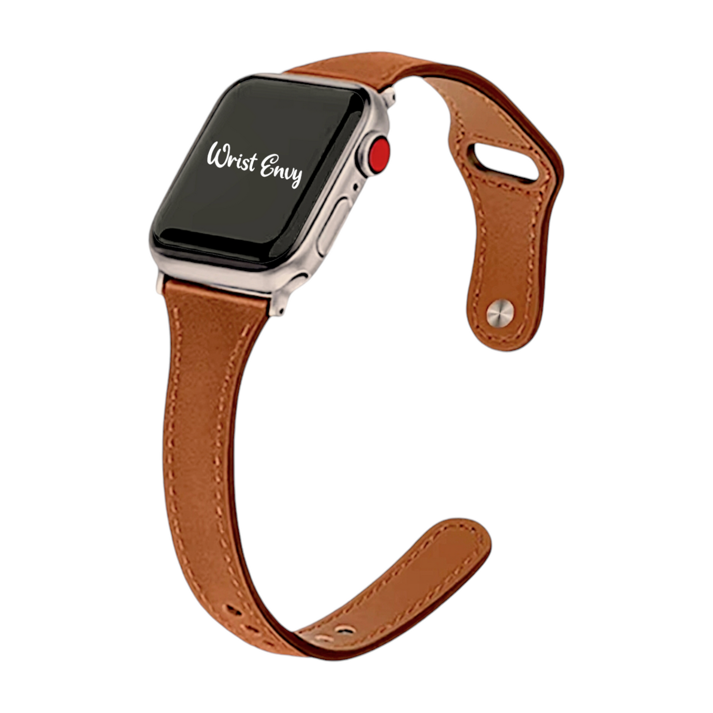 Slim Leather Strap for Apple Watch Brown