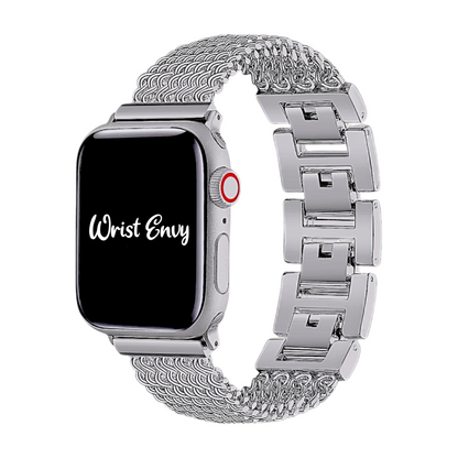 Chain Mail Stainless Steel Apple Watch Strap Silver