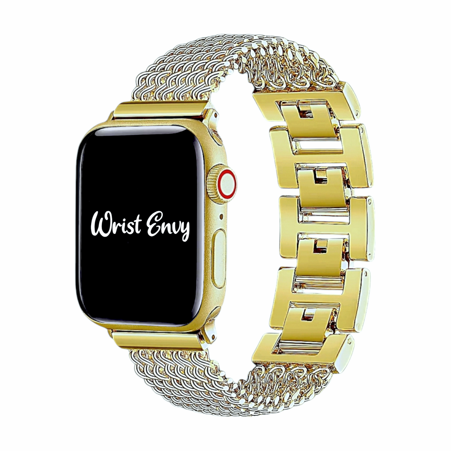 Chain Mail Stainless Steel Apple Watch Strap Gold