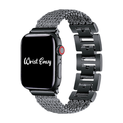 Chain Mail Stainless Steel Apple Watch Strap Black