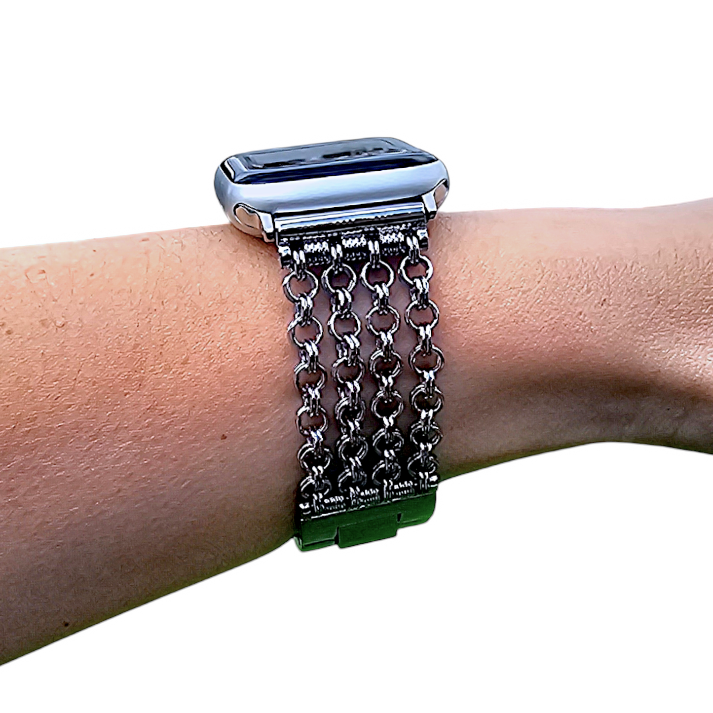 Chain Mail Stainless Steel Apple Watch Strap Black