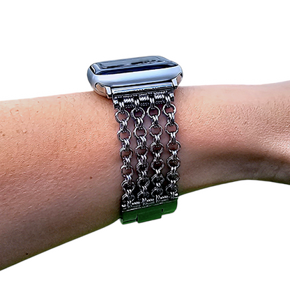 Chain Mail Stainless Steel Apple Watch Strap Silver