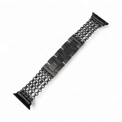 Chain Mail Stainless Steel Apple Watch Strap Black