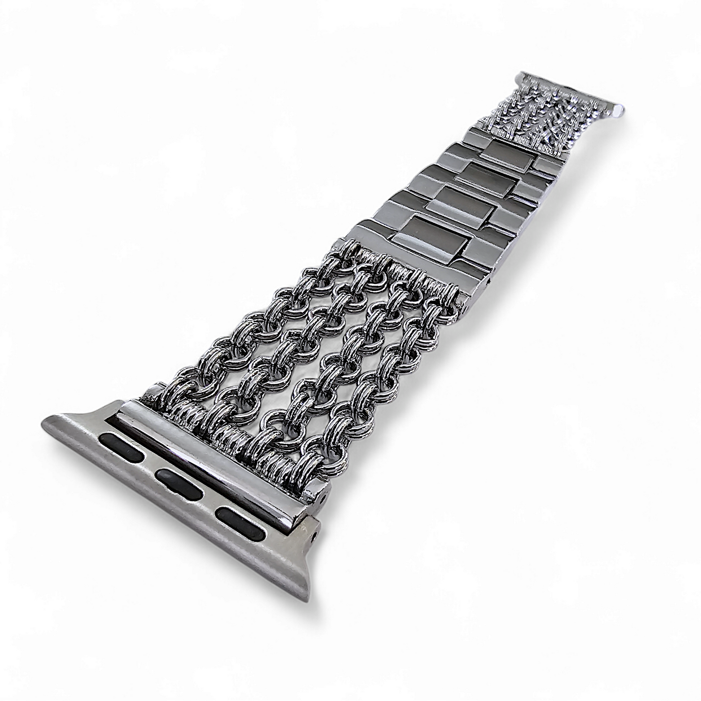 Chain Mail Stainless Steel Apple Watch Strap Silver