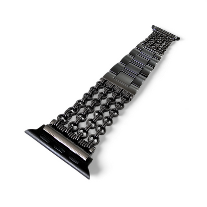 Chain Mail Stainless Steel Apple Watch Strap Black