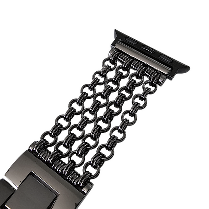 Chain Mail Stainless Steel Apple Watch Strap Black