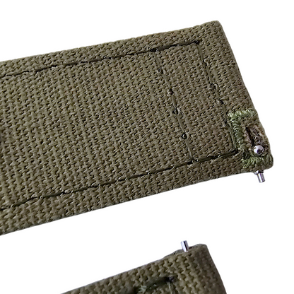 Premium Canvas Sailcloth Watch Strap Quick Release 20mm 22mm Army Green