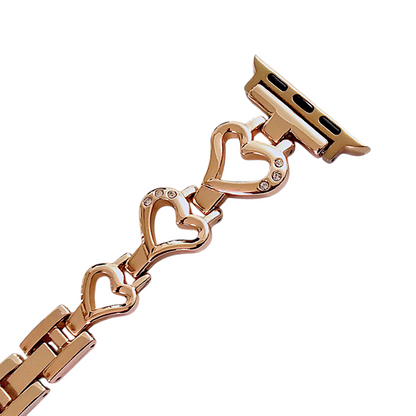 Sweet Heart Apple Watch Bracelet Rose Gold