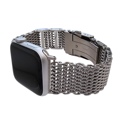 Shark Mesh 4.2mm Thick 316L Steel Bracelet For Apple Watch