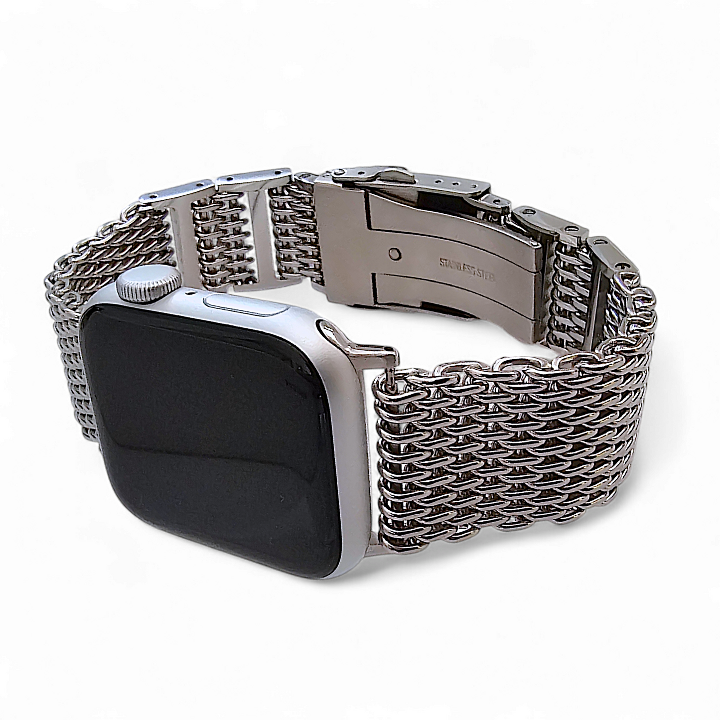 Shark Mesh 4.2mm Thick 316L Steel Bracelet For Apple Watch