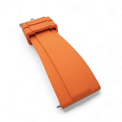 FKM Rubber Divers Watch Strap Band 20mm 22mm Orange