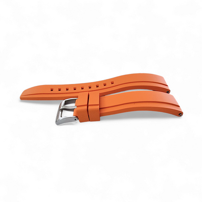 FKM Rubber Divers Watch Strap Band 20mm 22mm Orange