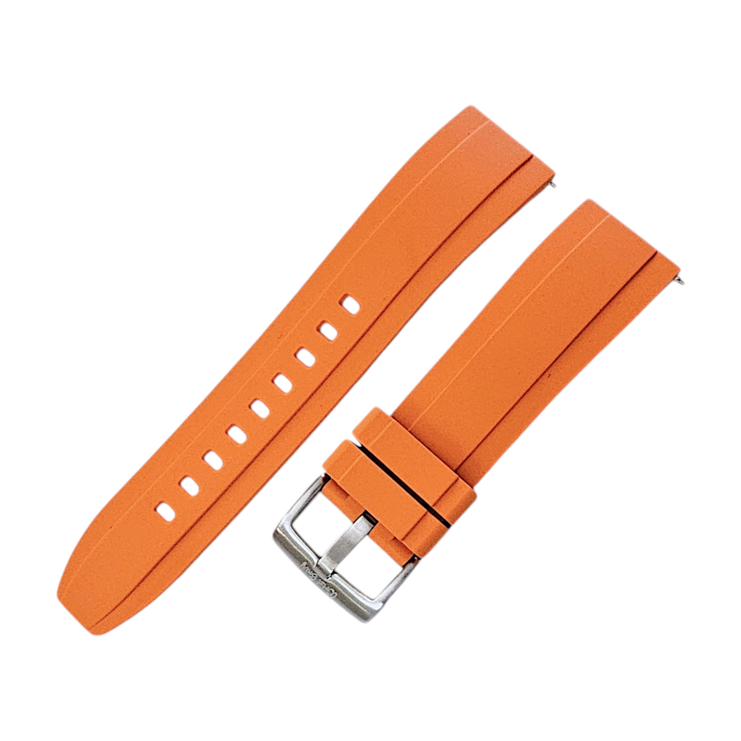 FKM Rubber Divers Watch Strap Band 20mm 22mm Orange