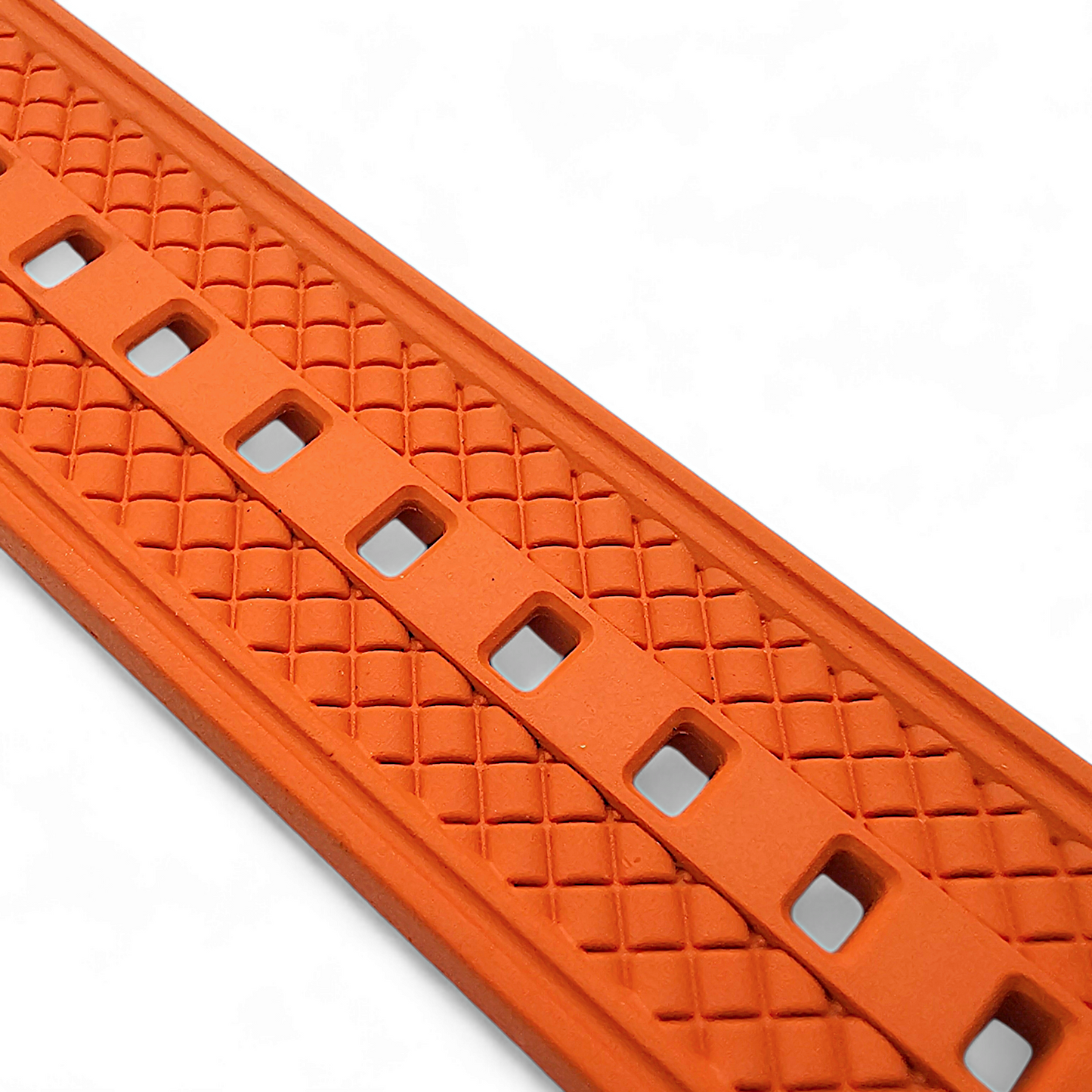 FKM Rubber Butterfly Deployment Watch Strap 20mm 22mm Orange