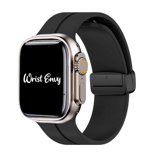 Rubber Watch Strap For Apple Watch Black