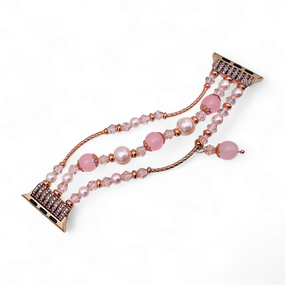 Pearl Charm Bracelet for Apple Watch Rose Gold